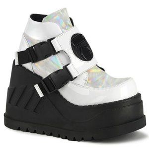 Demonia STOMP-15 4 3/4" Wedge Platform futuristic boots COSPLAY